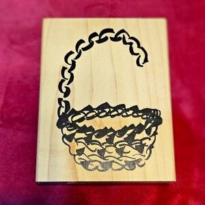 Brushed basket rubber stamp